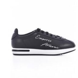 Schwarze  Sneaker Leder Emporio Armani