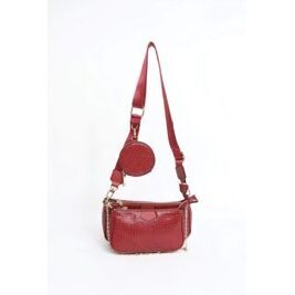 Rouge Damen Handtasche-Sac Bandoulière Eleganci