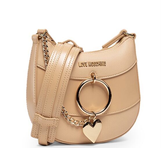 Hellbraune Damen Across-Body Handtasche Love Moschino